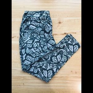 Danskin Butterfly Print Active Leggings Size L
